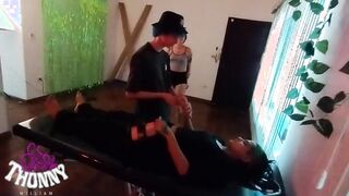 Lady Milf & Tonny231 go wild with a big cock masseur in PODOLATRIC MASSAGE THERAPY Part 2