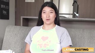 Stepbrother's American cock makes big-boobed Latina Kaori's throat dry