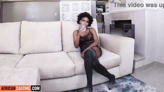 Watch Fatima Azewa's massive natural tits bounce while she gets dominated in a homemade interracial casting couch