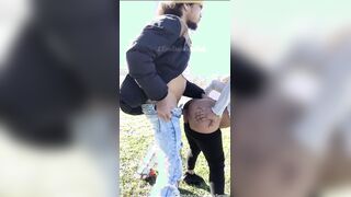 I'll do anything for my wife - caught in public, big ass ebony milf with real orgasm
