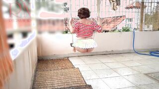 Alluring Housewife's Playful Swing Adventure - Full Video