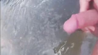Real & Risky Nude River Swim & Handjob