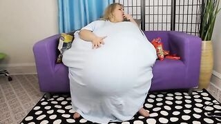SSBBW Feedee Ivy Davenport Eats Until She Pops Explodes