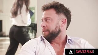 Rissa May's Sneaky Encounter: A Thrilling Threesome with Seth Gamble!