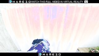 Horny Japanese girl Mika Amimura with big tits gets fucked while moaning loudly,in VR.