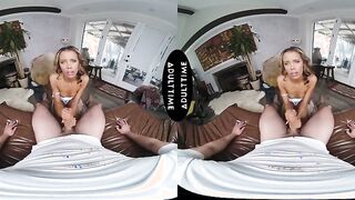 UP CLOSE VR - Petite MILF Kylie Le Beau Wants A Taste Of Your Cum After Getting Hard Fucked - POV