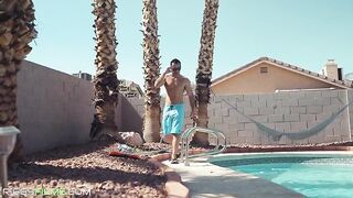 Big Tit Bikini Babes Fucking The Pool Guy