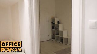POV - Angelika Grays is now the office threesome fuck babe