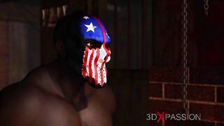 Sub-slut gagged and fucked. Big tits whore gets fucked hard by black cock