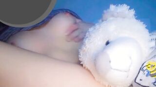 Playing with my slutty, teen puffy pussy