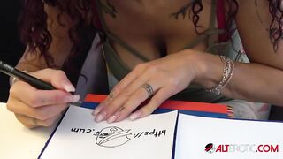 Mara Martinez inks and fucks with Heidi Van Horny