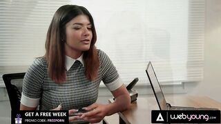 Naughty Student Apryl Rein Fucks Petite Teammate Sky Pierce During College Project Brainstorm