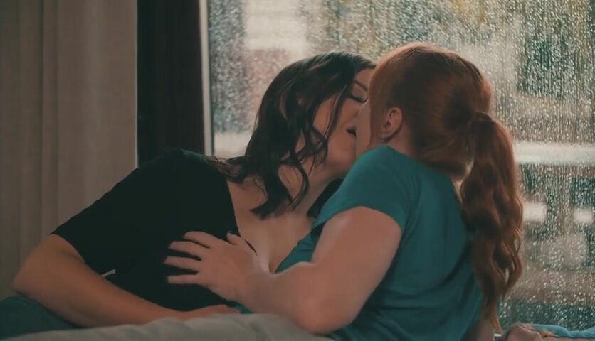 Sensual Lesbians Pleasure Each Other On A Rainy Day