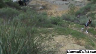 LICENSED TO LICK - 2 College Babes Hot For Each Other After Hike