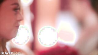 SLAYED Sexy Goddess uses her tongue to relax her GF Amber
