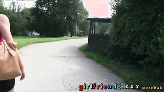 Girlfriends Hot babes lick pussy in the park