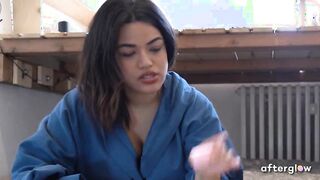 Two women teach how to have hot period sex