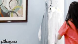 Girlsway Hot Rookie Nurse With Big Tits Has A Wet Pussy Formation With Her Superior