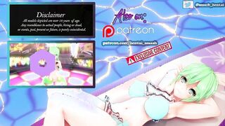 Cute lesbians Ruiko and Mikoto take turns with a strapon - A Certain Scientific Railgun