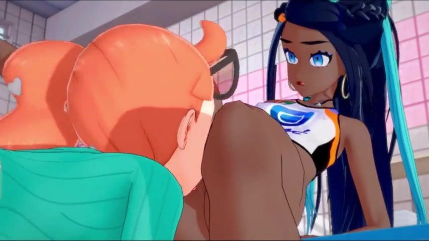 Nessa gets her pussy eaten before getting strapon fucked by Sonia in the shower.