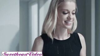 SweetHeartVideo - Lesbian Stepsis Sophie Sparks & Charlotte Stokely Eating & Rubbing Pussies In Bed