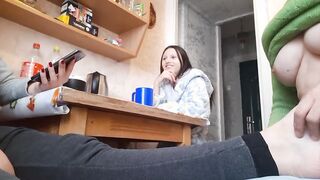 Игра правда или действие превратилась в траходром на кухне - lesbian_illusion