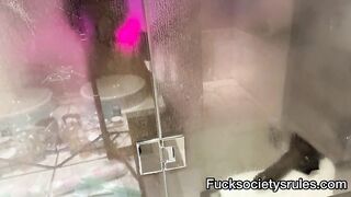 Squirting on the bathroom floor