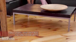 Lesbea Geeky Czech lesbian Lady Bug licks British blonde Gina Varney