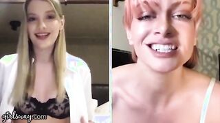 GIRLSWAY Kenna James And Her Boss Masturbate Remotely During The Quarantine
