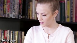 GIRLSWAY Kiara Cole Surprised Masturbating At The Library Again