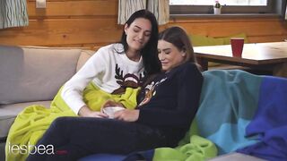 Lesbea Leanne Lace pussy eating orgasm in romantic 69 with Tasty Stacey