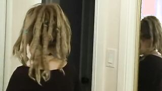 Hairy lesbian licks and fucks her hippie girlfriend