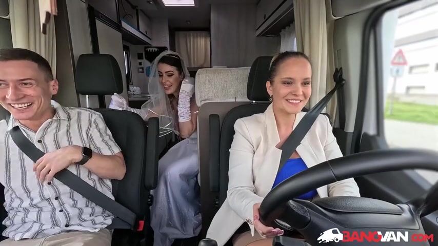 BangVan - Runaway Bride in Weddting Dress Marica Chanelle got Cheated and Seeks Payback!