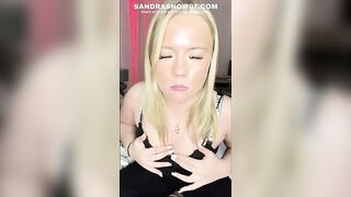 Swedish 18yo teen blonde talks naughty in Swedish while playing with her dildo