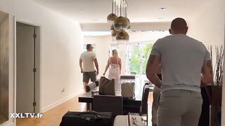 The grand opening of the room in the villa