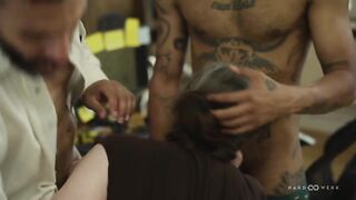 BBW Beauty Lets Coworkers Release Big Dick Tension On Her Phat Pussy