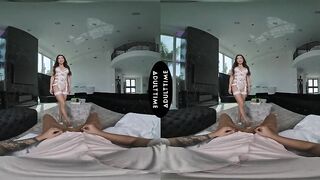 UP CLOSE VR - POV Stacked Cock Hungry Babe Nicole Doshi Titty Fucks You Then Wildly Rides You