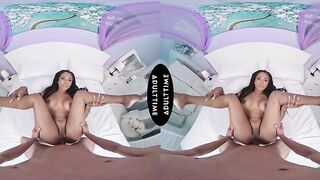 UP CLOSE VR - Hot Stacked Cali Sweets Titty Fucks David Lee's Big Dick Before Riding It Like A Champ
