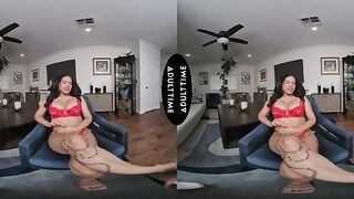 UP CLOSE VR - POV Hot Maya Farrell's Saliva WON'T Be Enough! You Finger-Prepare Her For Your BWC