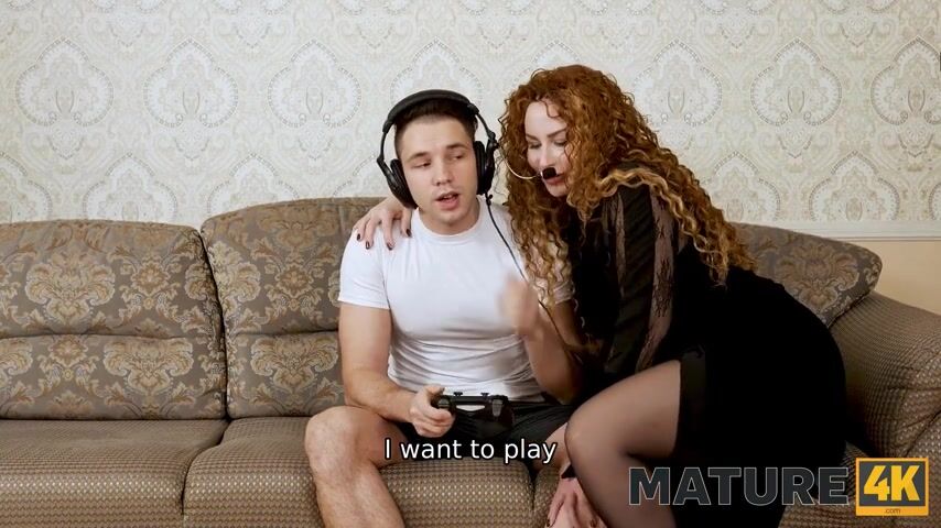 MATURE4K. Having ginger mature woman is great cause guy can nail her