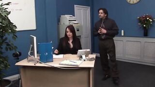Sasha Rose's Steamy Office Encounter: A Quick Escape That Ends with a Bang!