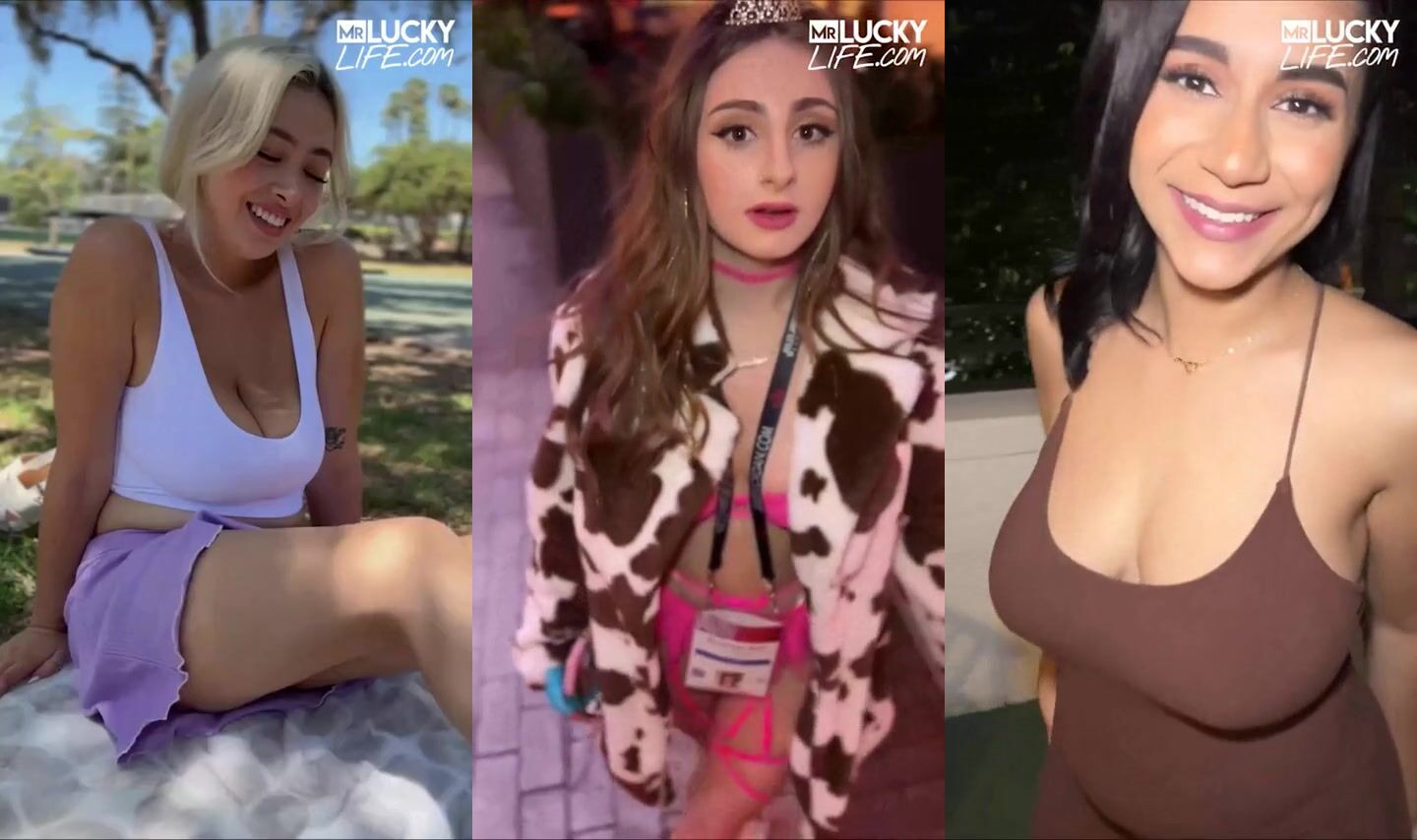 Experience the Excitement: Chloe Surreal, Penelope Kay, and Roxie Sinner in an Unforgettable Mr. Lucky LIFE Compilation!