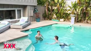 Blake Blossom's Outdoor Adventure: A Steamy Encounter by the Pool