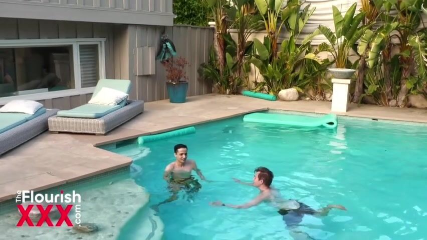 Blake Blossom's Outdoor Adventure: A Steamy Encounter by the Pool