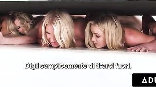 Steamy Encounter: MILF Charlie Forde Hosts a Wild Reverse Gangbang with Her Stepdaughter's Boyfriend - Italian Subtitles Included!