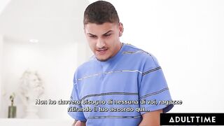 Steamy Encounter: MILF Charlie Forde Hosts a Wild Reverse Gangbang with Her Stepdaughter's Boyfriend - Italian Subtitles Included!