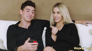 Curvy Blonde Ema Karter Takes Charge in an Intense Ride - Must Watch!