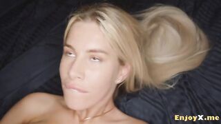 Curvy Blonde Ema Karter Takes Charge in an Intense Ride - Must Watch!