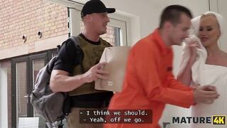 Generous Blonde Milf Surprises Intruder with an Unexpected Act of Kindness