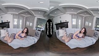 Experience Maddy May in Stunning VR: Captivating Lingerie and Intense POV Action!